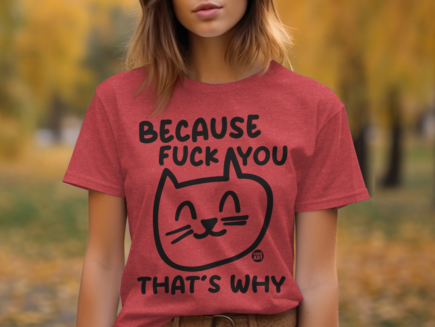 Funny Cat 'Because Fuck You That's Why' Shirt