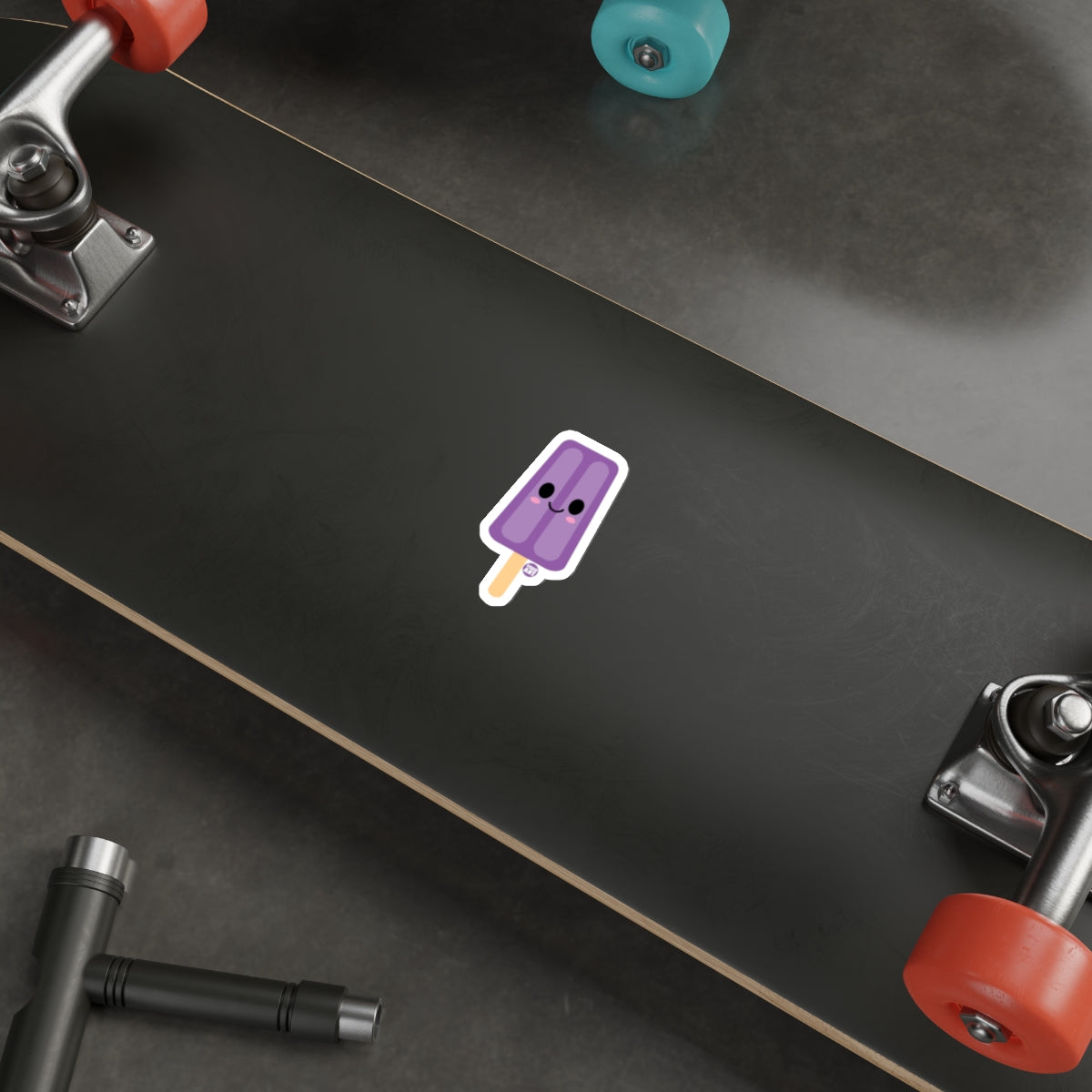 Cute Purple Popsicle Sticker on Skateboard product