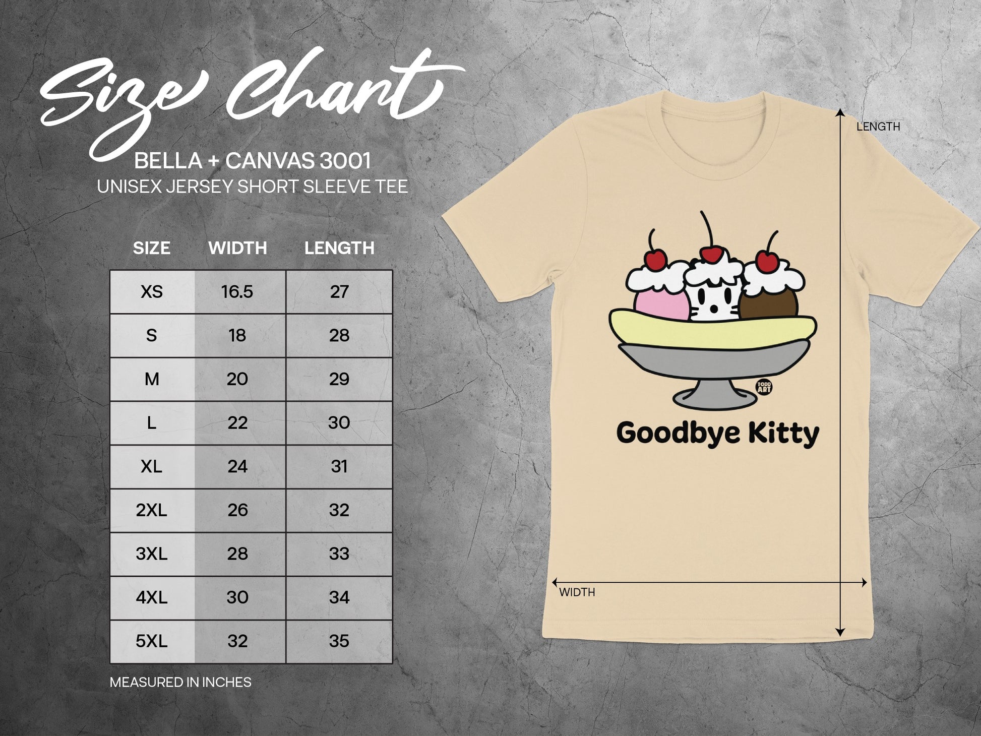 Cute Goodbye Kitty Ice Cream Unisex Shirt