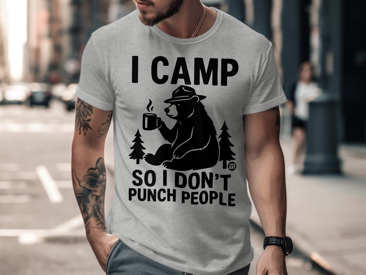 I Camp So I Don't Punch People Graphic T-Shirt