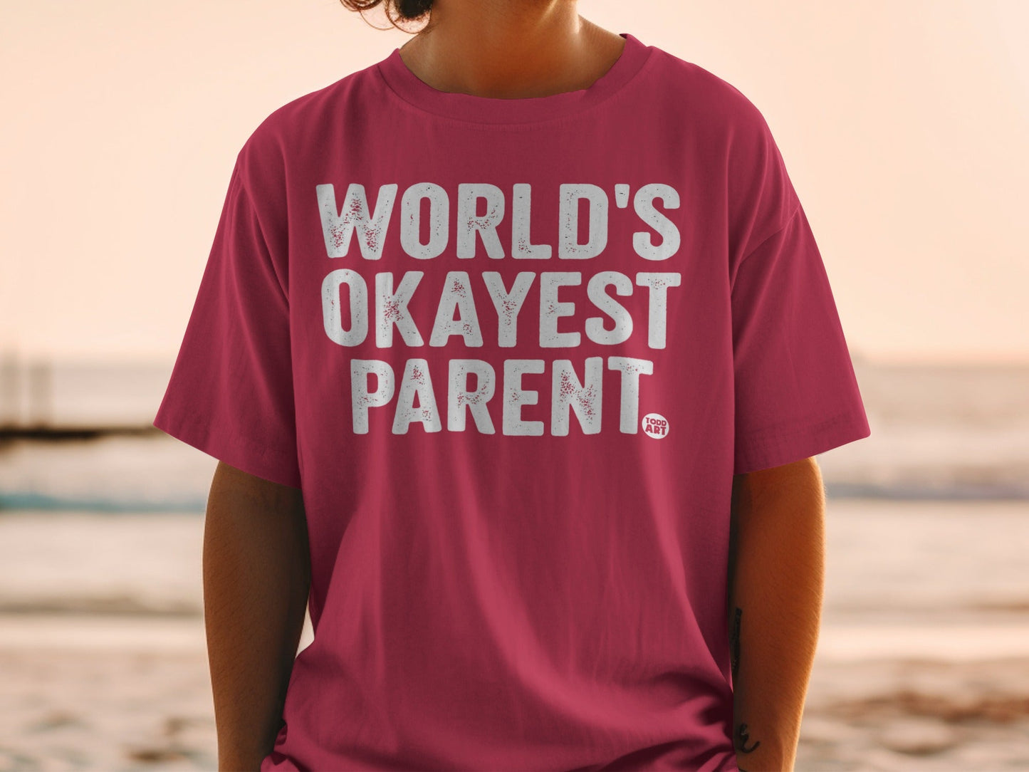 World's Okayest Parent Funny Graphic T-Shirt