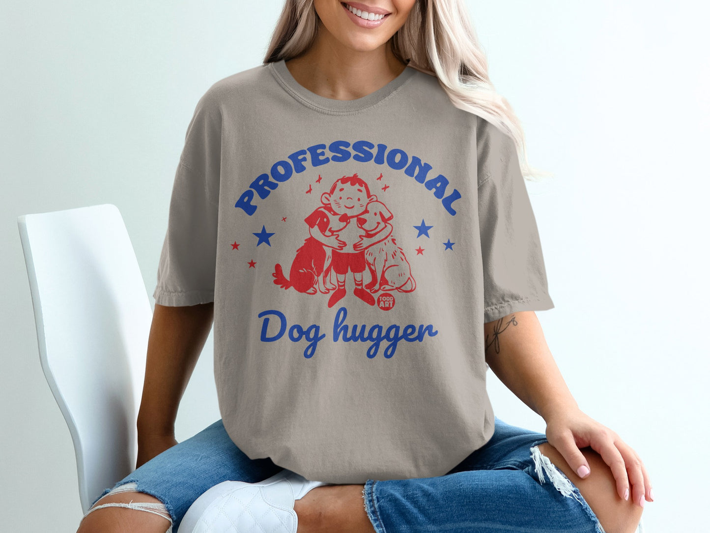 Professional Dog Hugger Graphic Tee for Pet Lovers