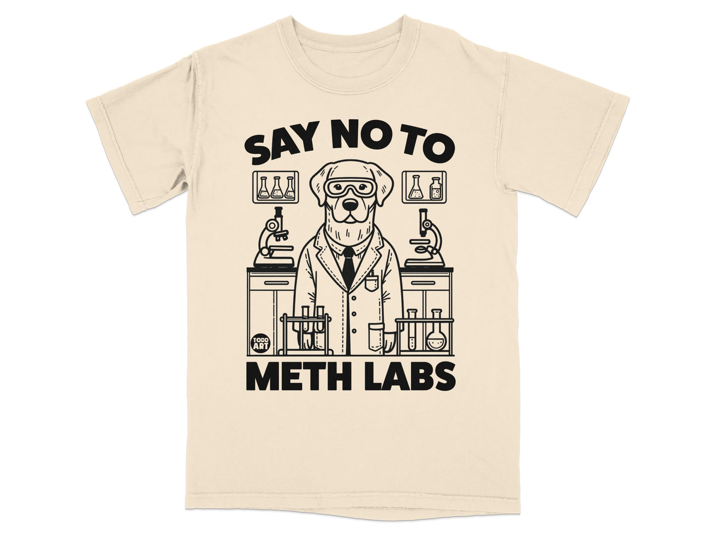 Say No to Meth Labs Funny Science Dog T-Shirt