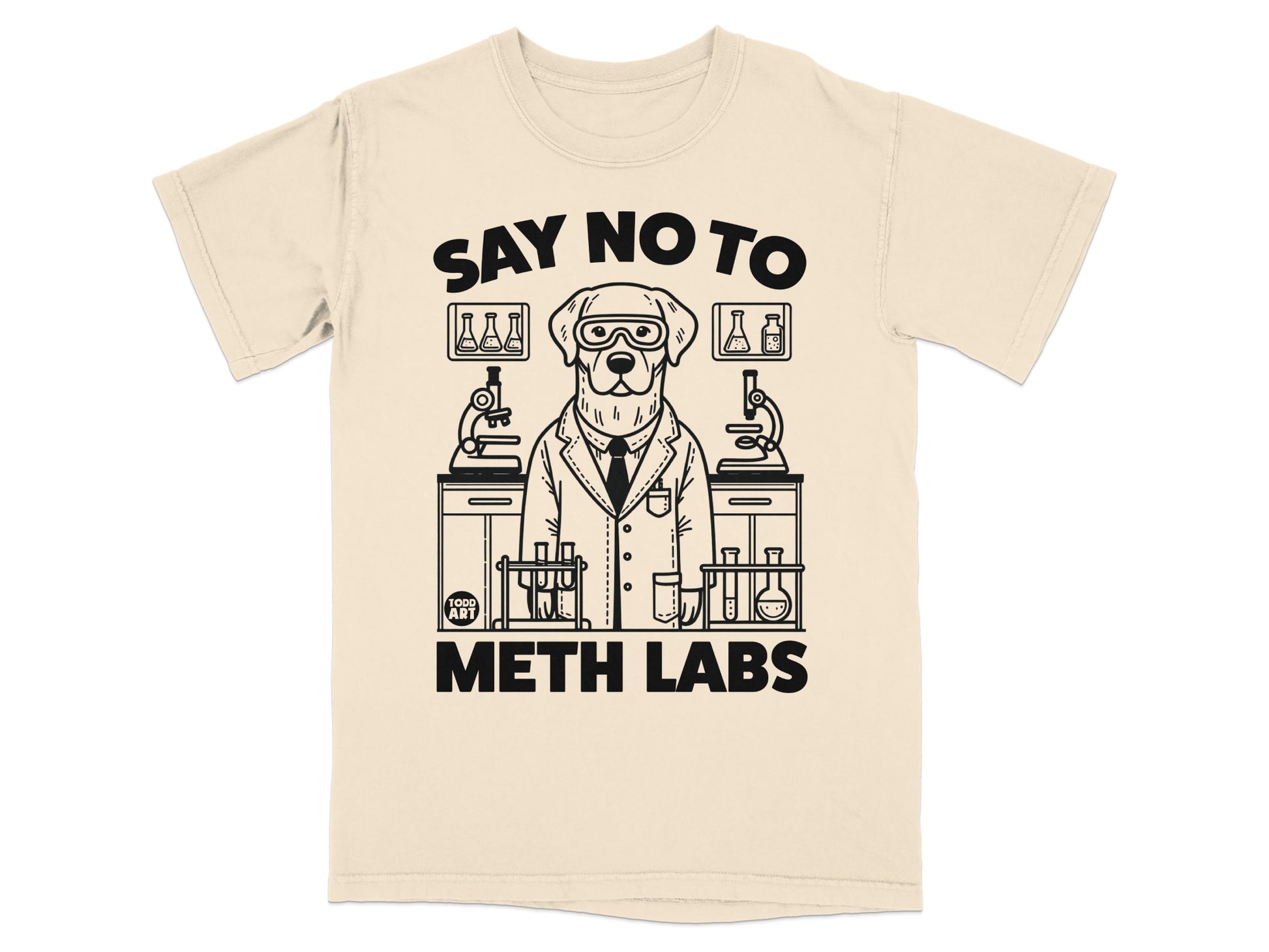 Say No to Meth Labs Funny Science Dog T-Shirt