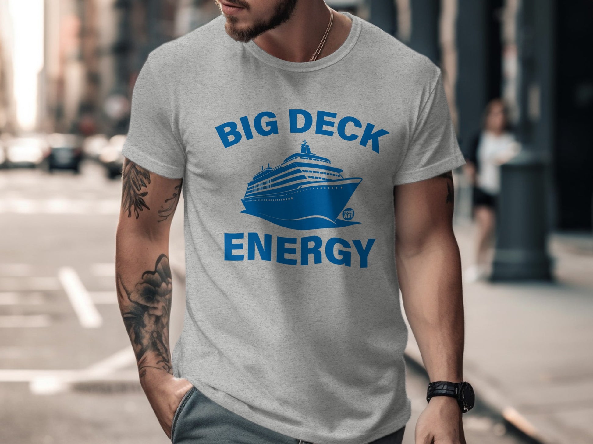 Big Deck Energy Cruise Ship Graphic T-Shirt