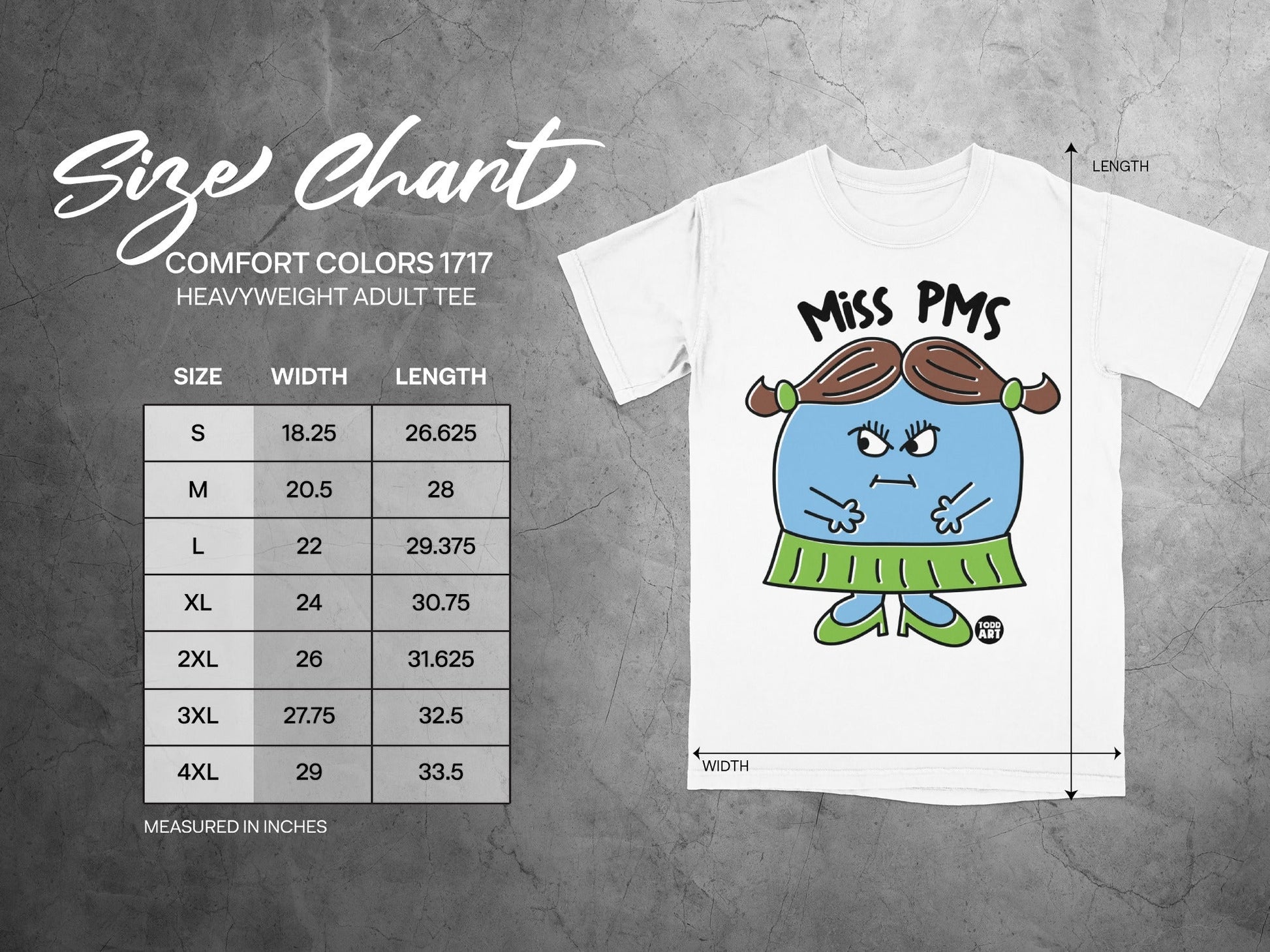 Miss PMS Graphic Heavyweight Adult Tee