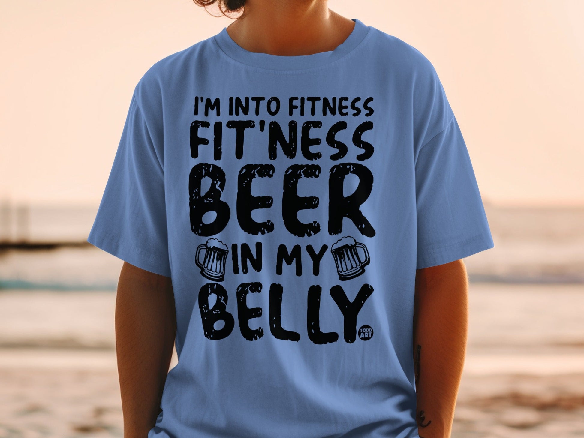 I'm Into Fitness Beer In My Belly Graphic Tee