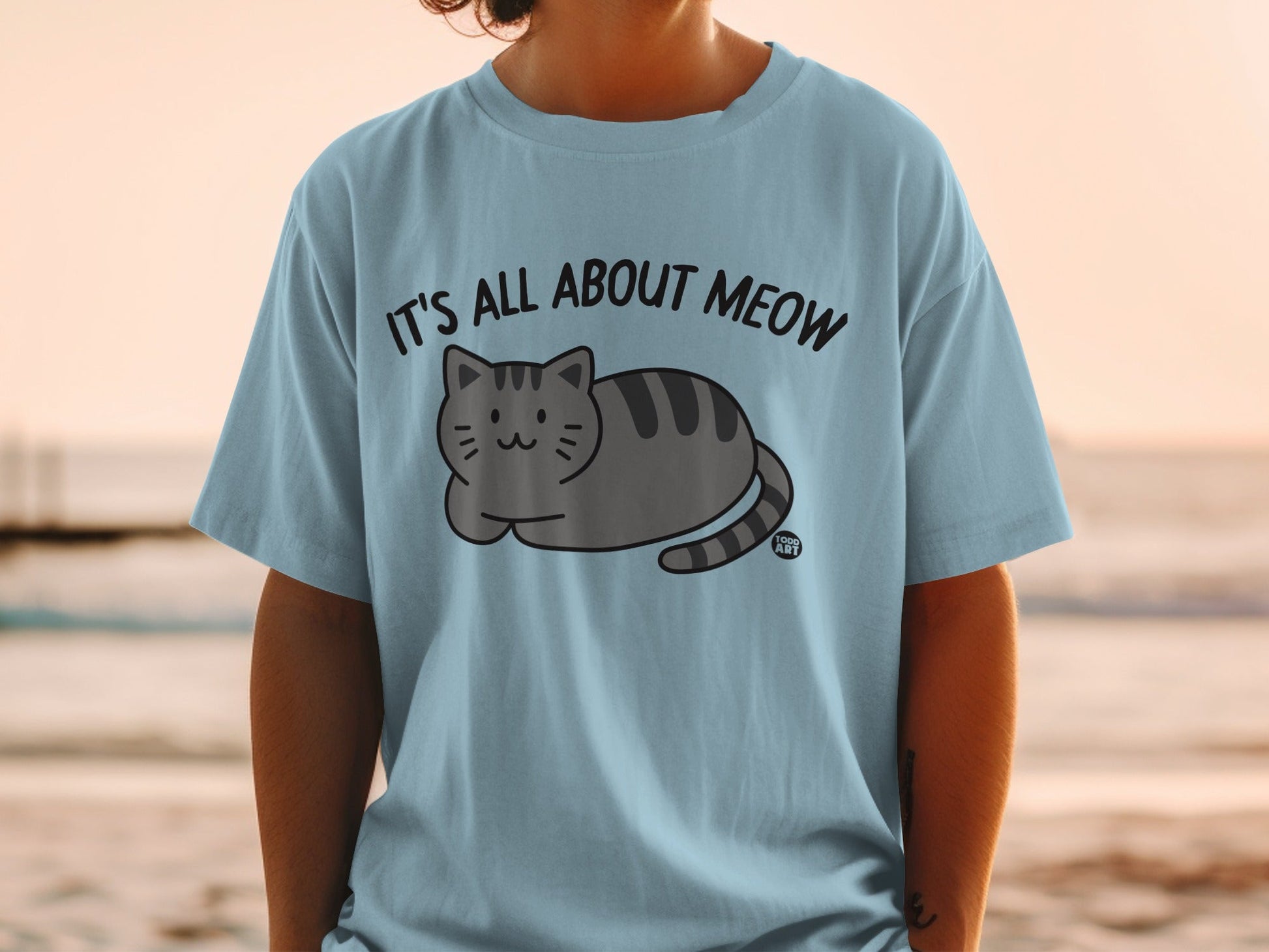 It's All About Meow Cute Cat Graphic T-shirt