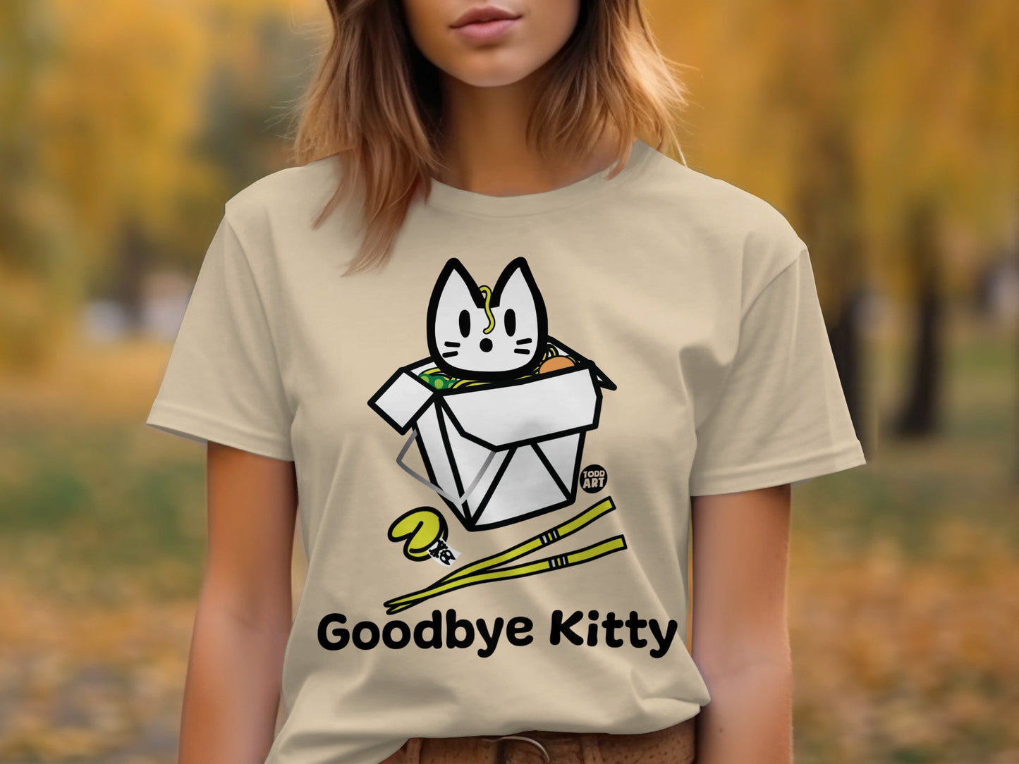 Creative Goodbye Kitty Design Shirt for Cat Lovers