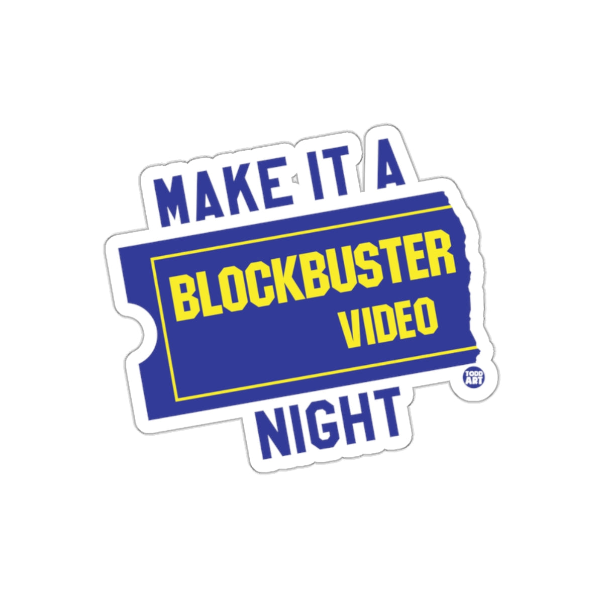 Make It a Blockbuster Video Night Cool Nostalgia sticker