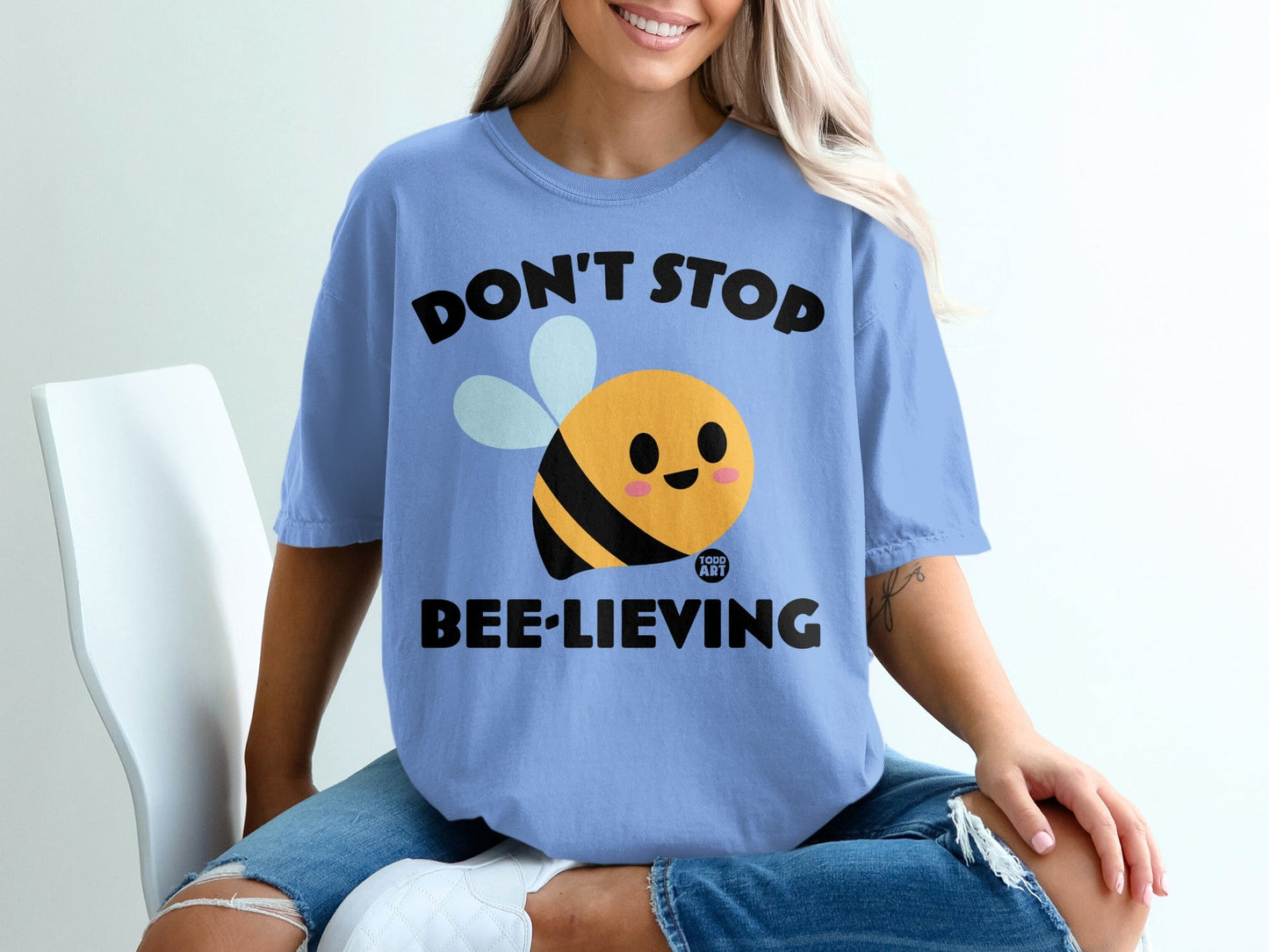 Don't Stop Bee-lieving Cute Graphic T-Shirt
