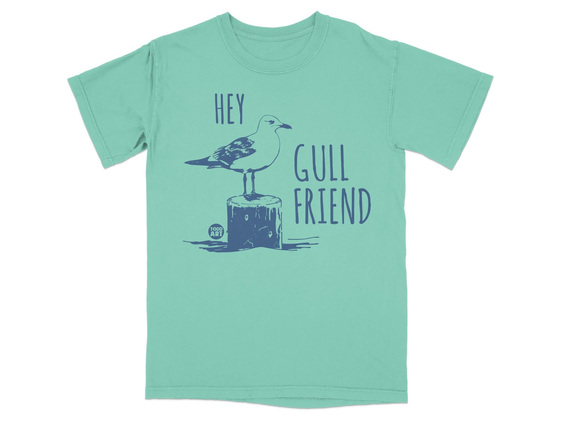 Hey Gull Friend Graphic T-shirt Fun Seagull Shirt