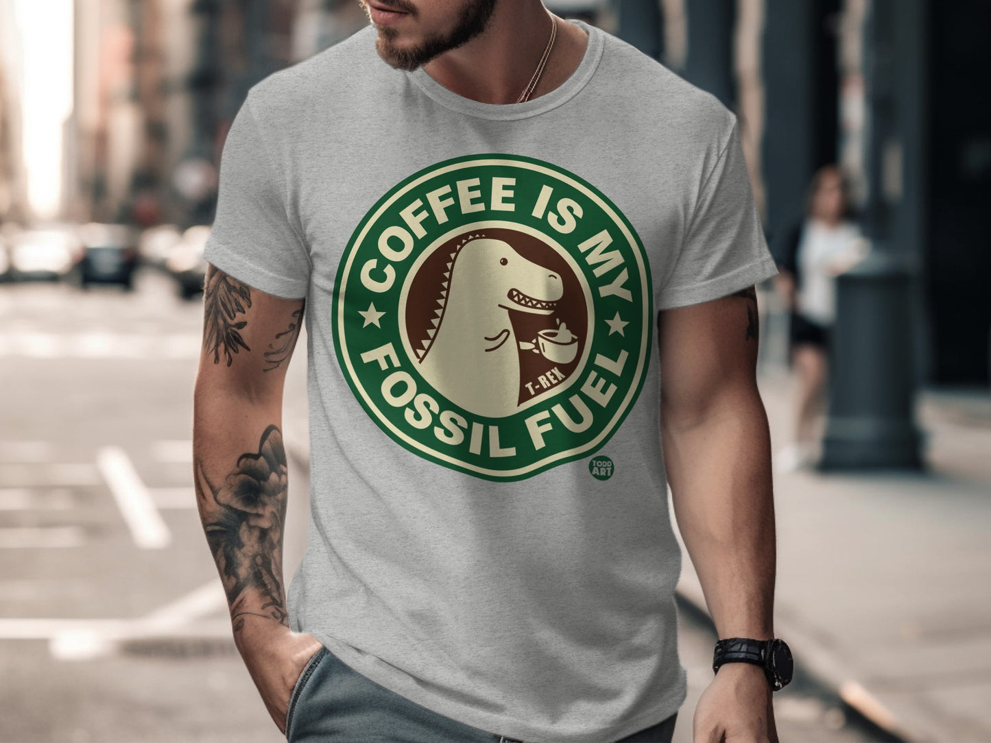 Coffee Is My Fossil Fuel Graphic T-Shirt