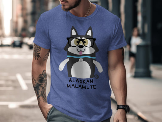 Cute Alaskan Malamute Cartoon Graphic Tshirt Product