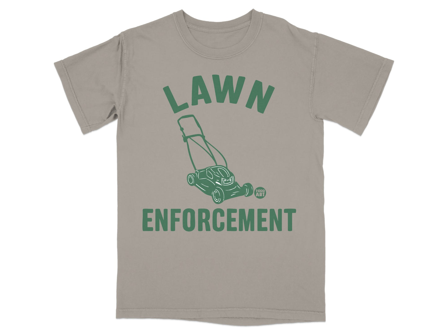 Lawn Enforcement Green Lawnmower Graphic Grey product type