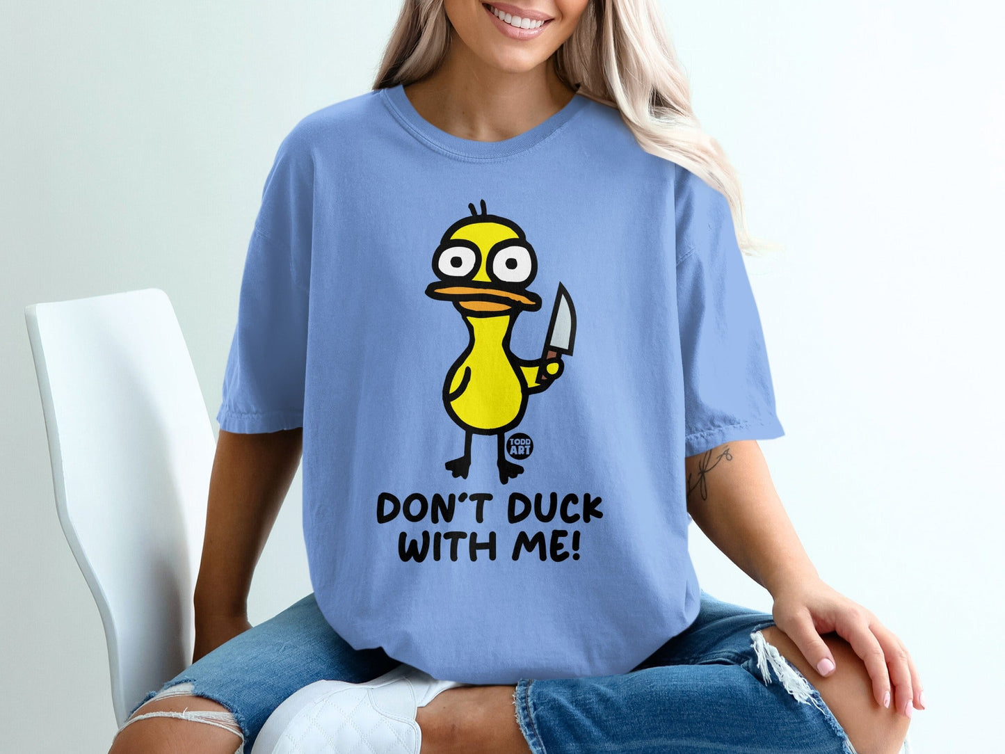 Don't Duck With Me Funny Cartoon Duck T-Shirt