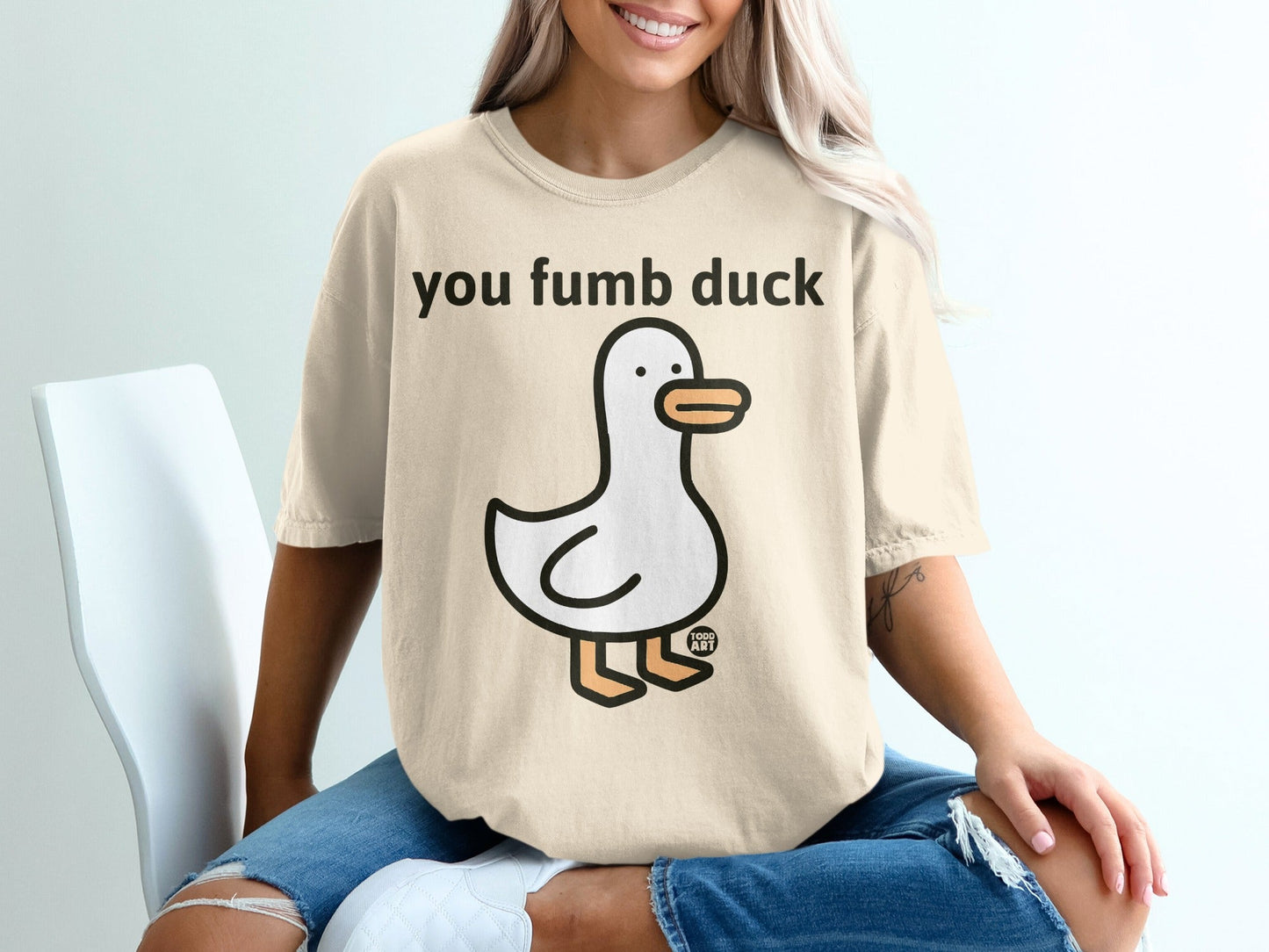 Funny You Fumb Duck Graphic Tee for Casual Wear