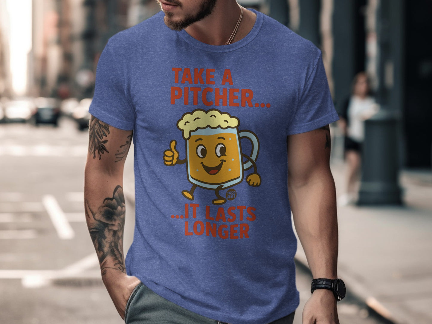 Take A Pitcher It Lasts Longer Funny T-Shirt Product