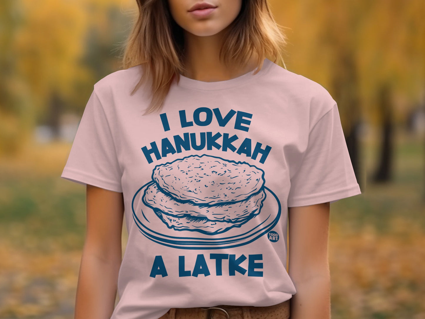 I Love Hanukkah A Latke Graphic Tee for Festive Occasions