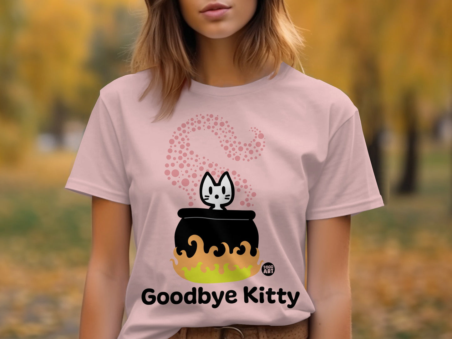Goodbye Kitty Graphic T-Shirt Fun Trendy Halloween
