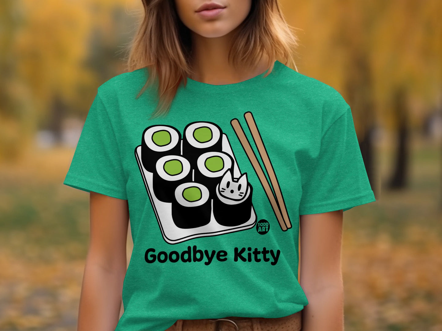 Goodbye Kitty Sushi Graphic T-shirt