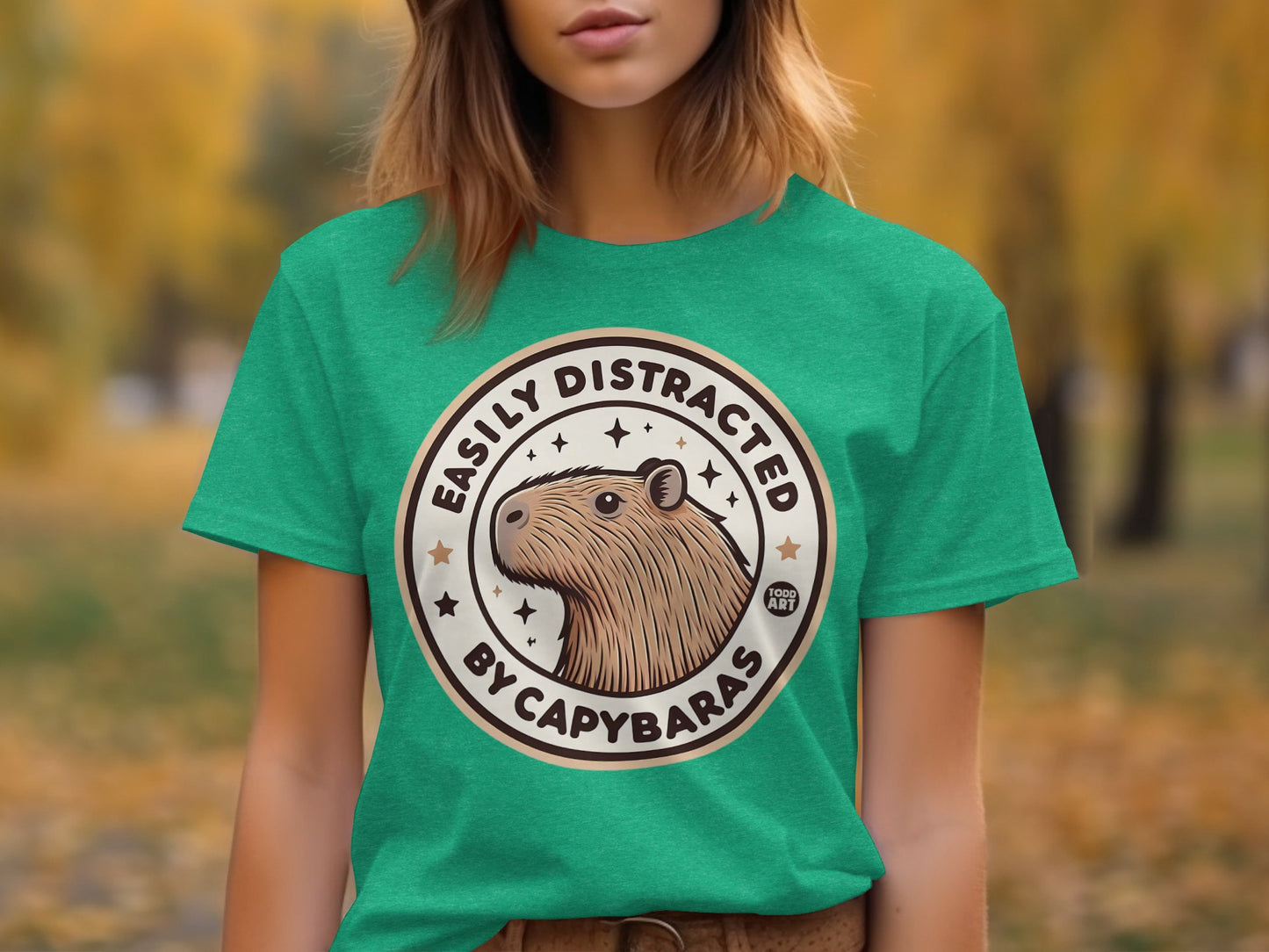Easily Distracted By Capybaras Graphic Tee Product