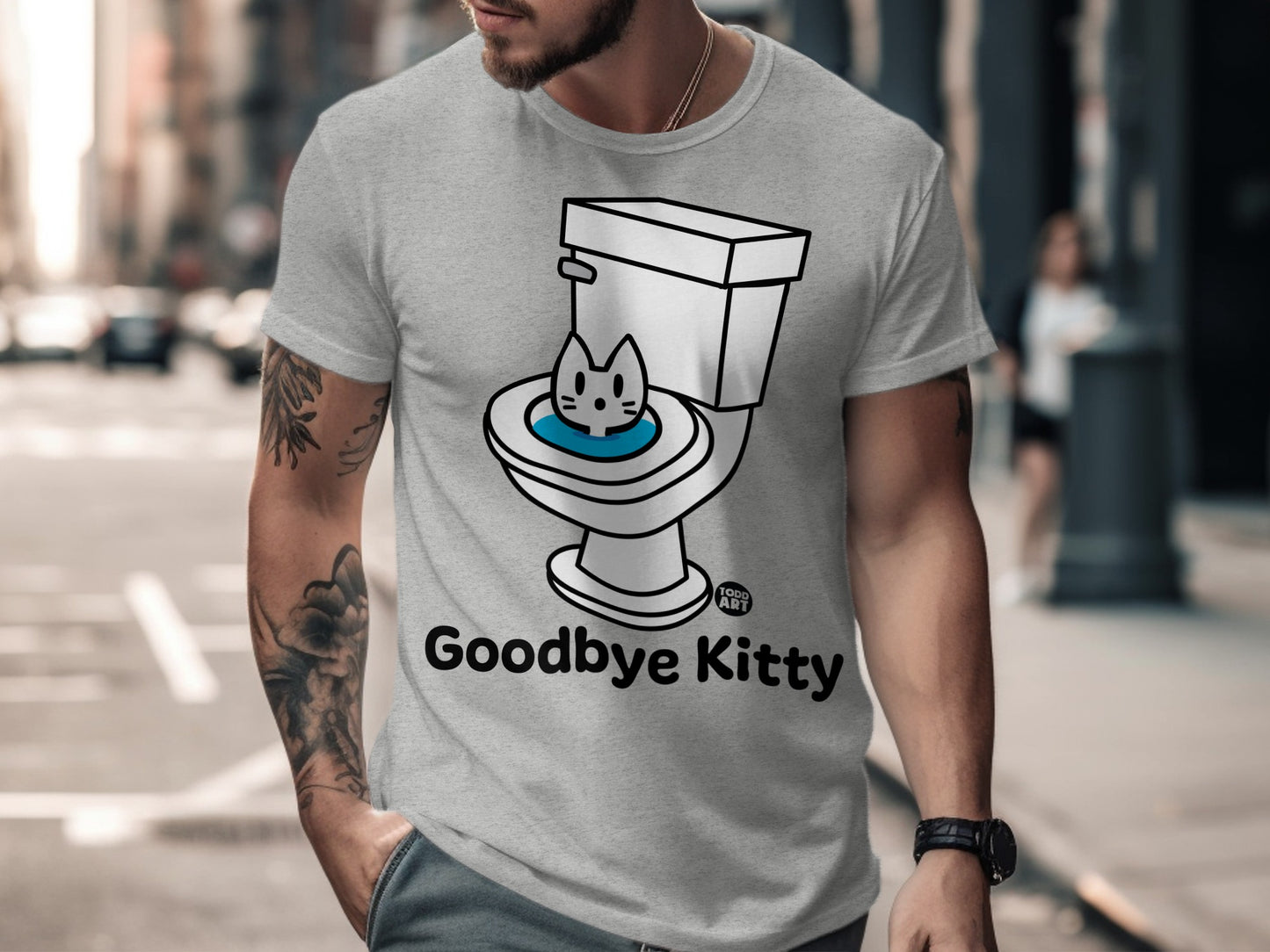 Goodbye Kitty Funny Graphic T-shirt for Men Women