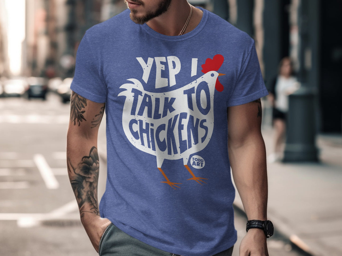Yep I Talk To Chickens Graphic T-Shirt Product