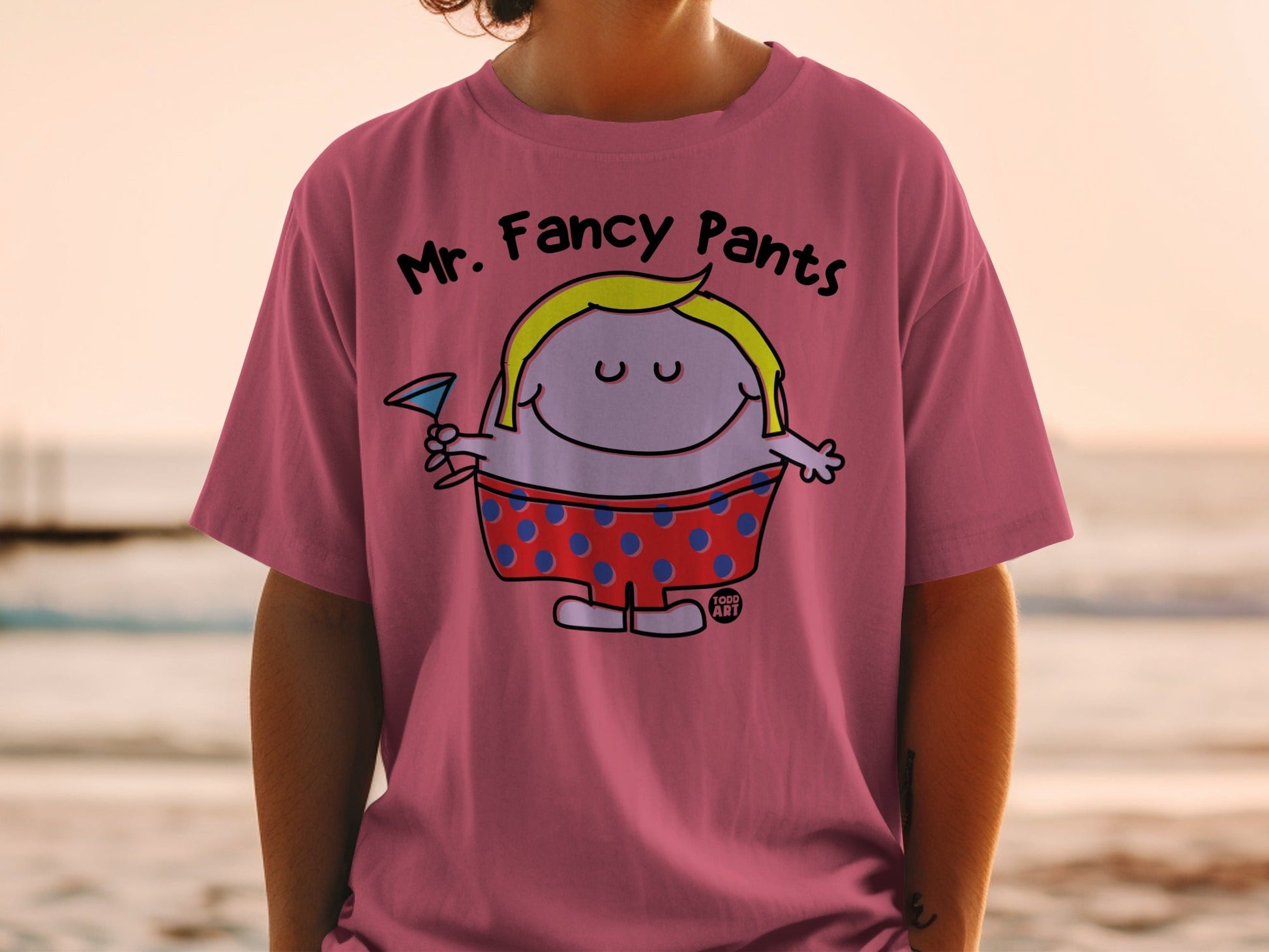 Mr. Fancy Pants Cartoon Graphic T-Shirt