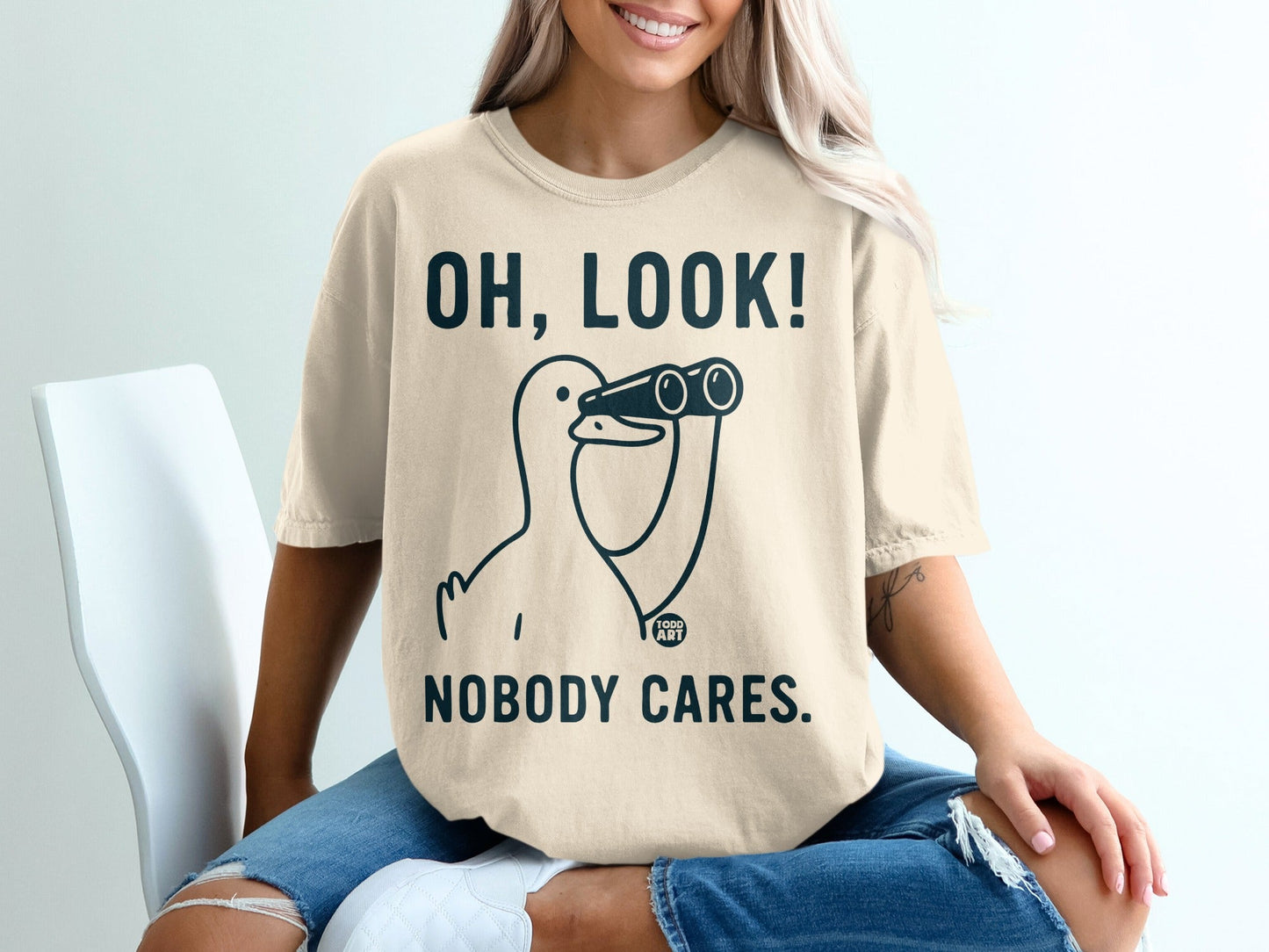 Oh Look Nobody Cares Graphic Novelty T-shirt