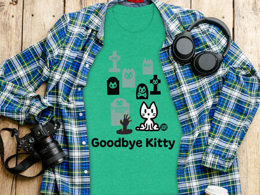 Goodbye Kitty Tee Adorable Cat Design Shirt