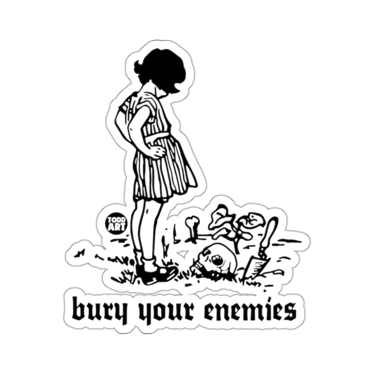 Todd Art girl skull grave bury your enemies 