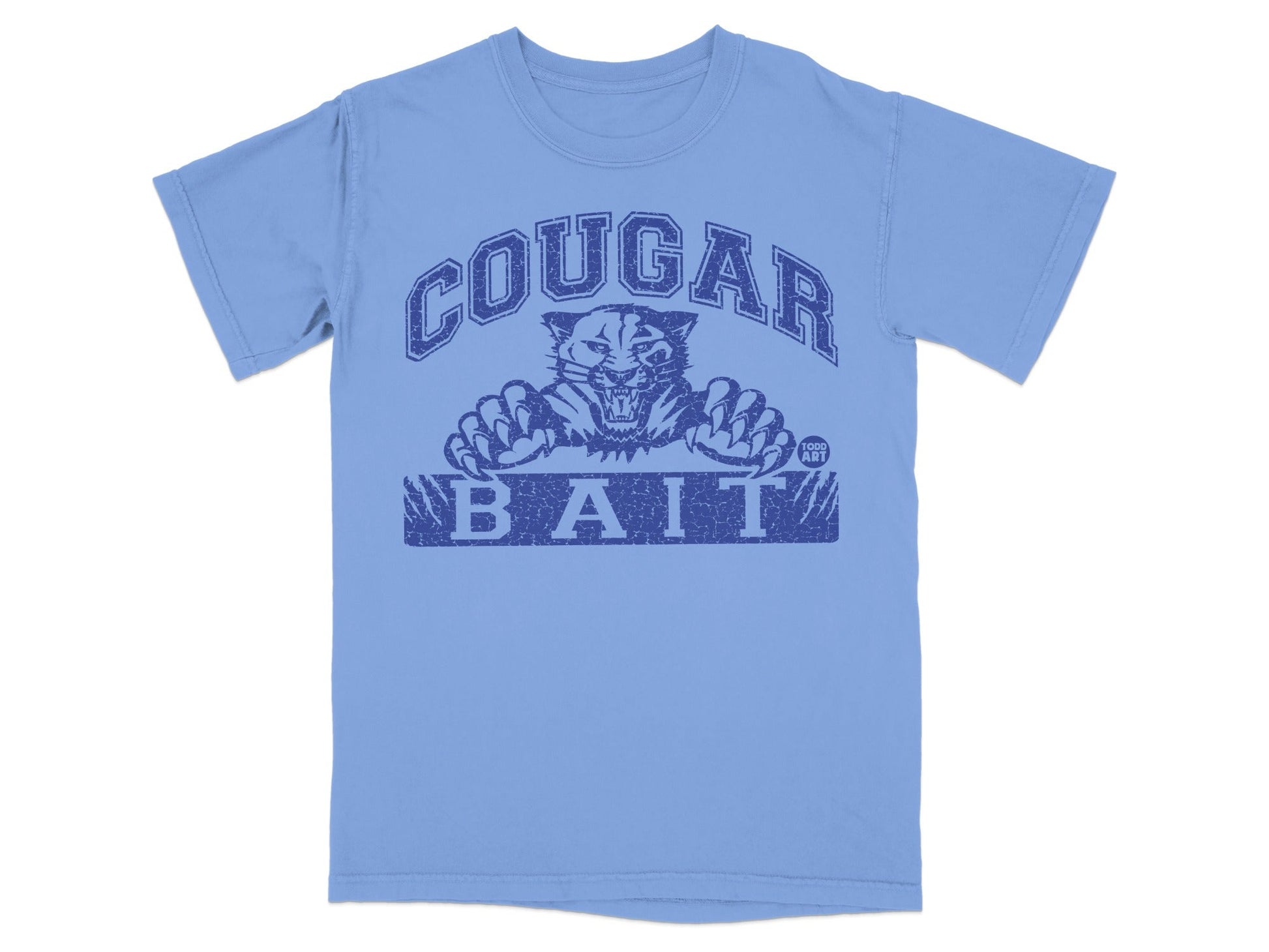 Cougar Bait Graphic Tee with Bold Lettering Design