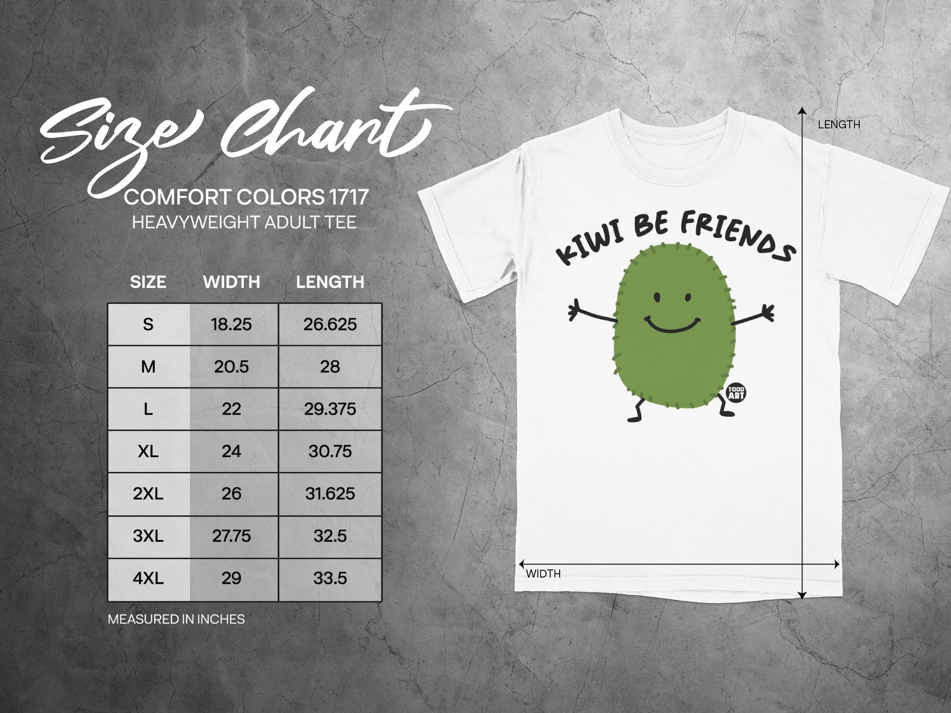 Kiwi Be Friends Comfort Colors Adult Tee product type