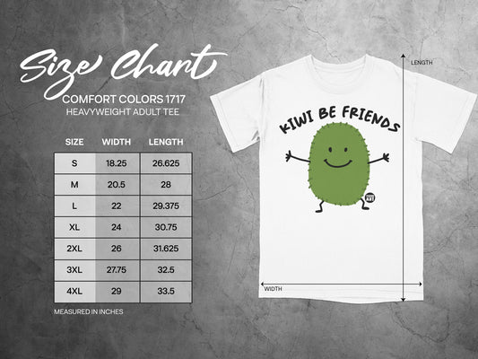 Kiwi Be Friends Comfort Colors Adult Tee product type