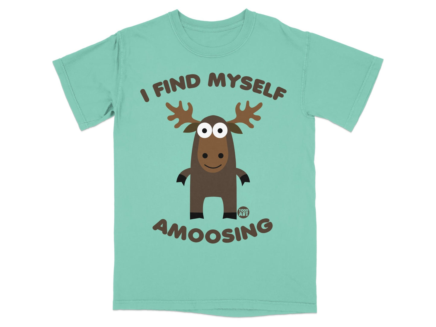 I Find Myself Amoosing with Cute Moose Graphic T-Shirt