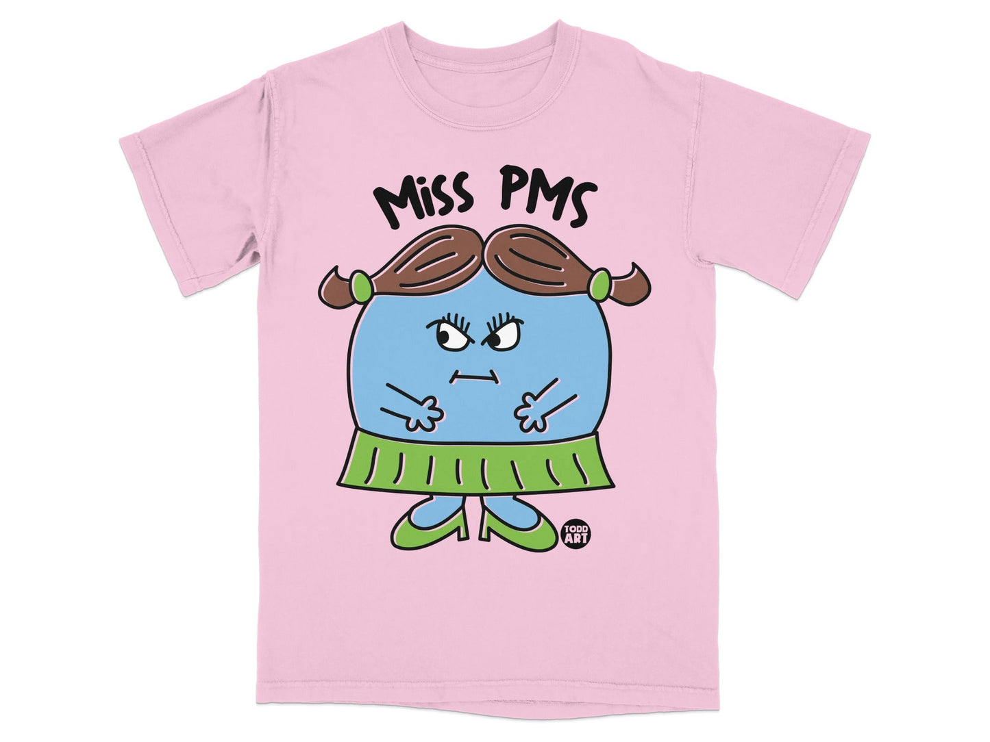 Miss PMS Funny Cartoon Character Graphic Tee