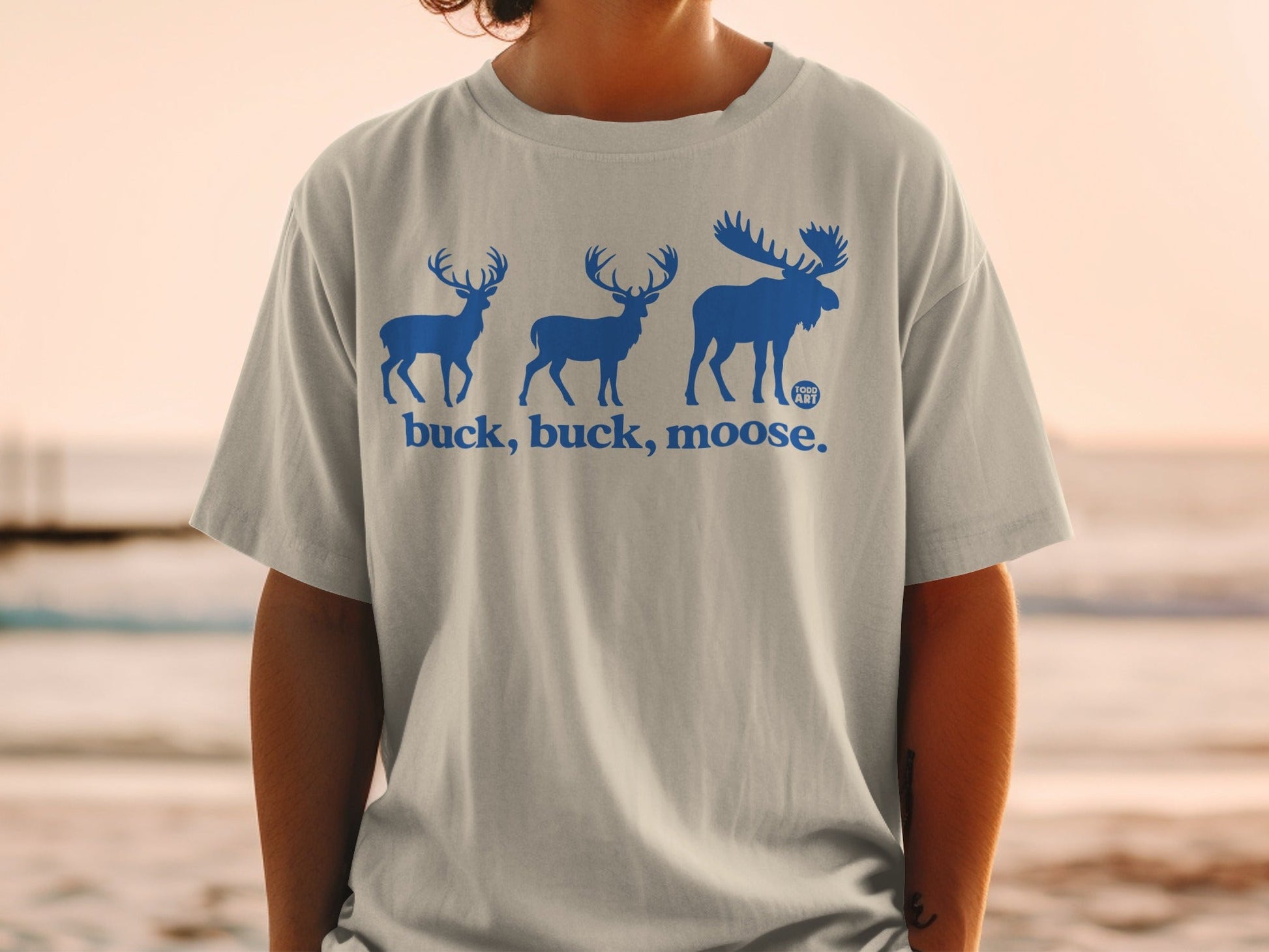 Buck Buck Moose Deer Moose Graphic T-Shirt