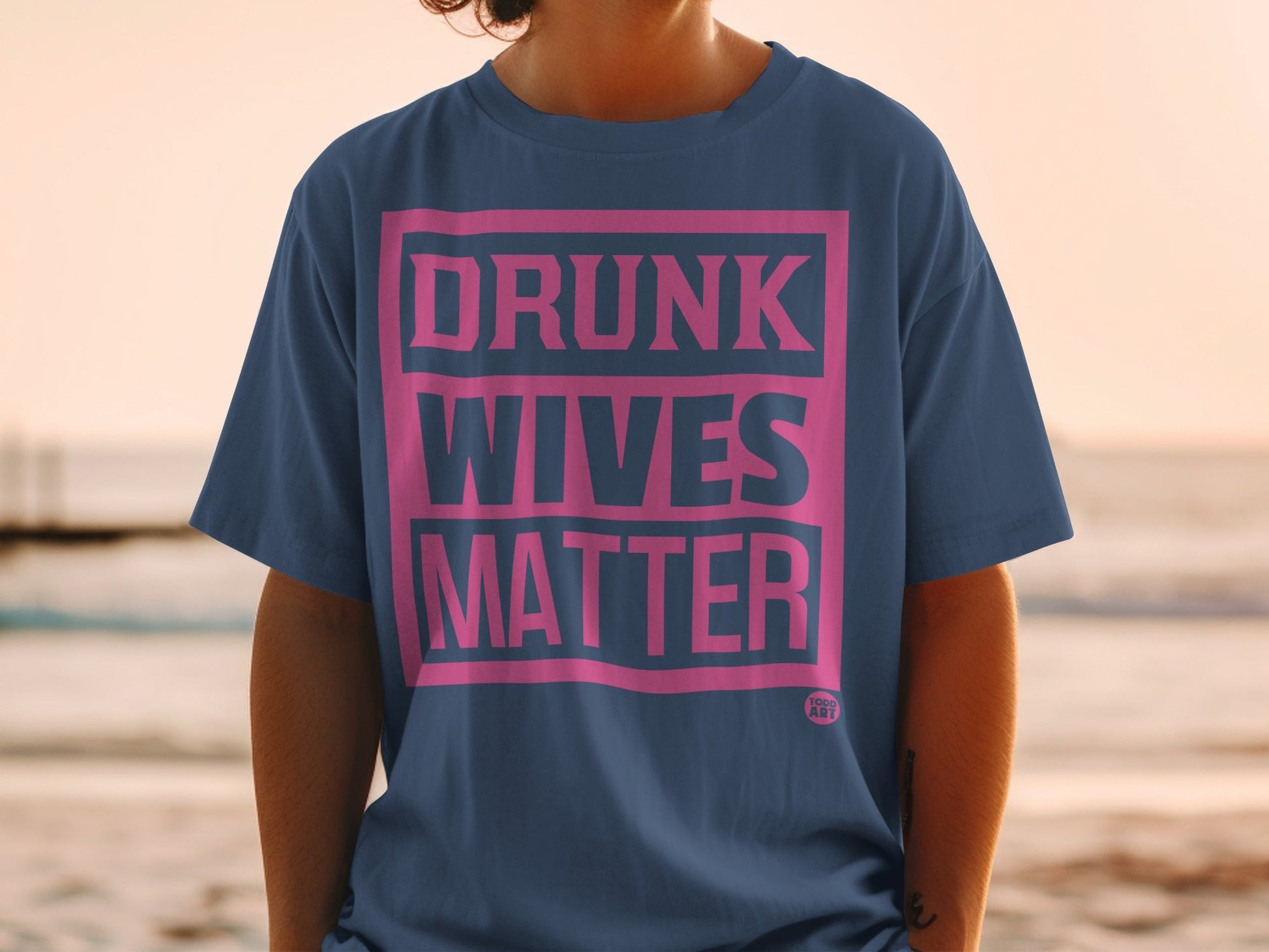Drunk Wives Matter Graphic Printed T-shirt