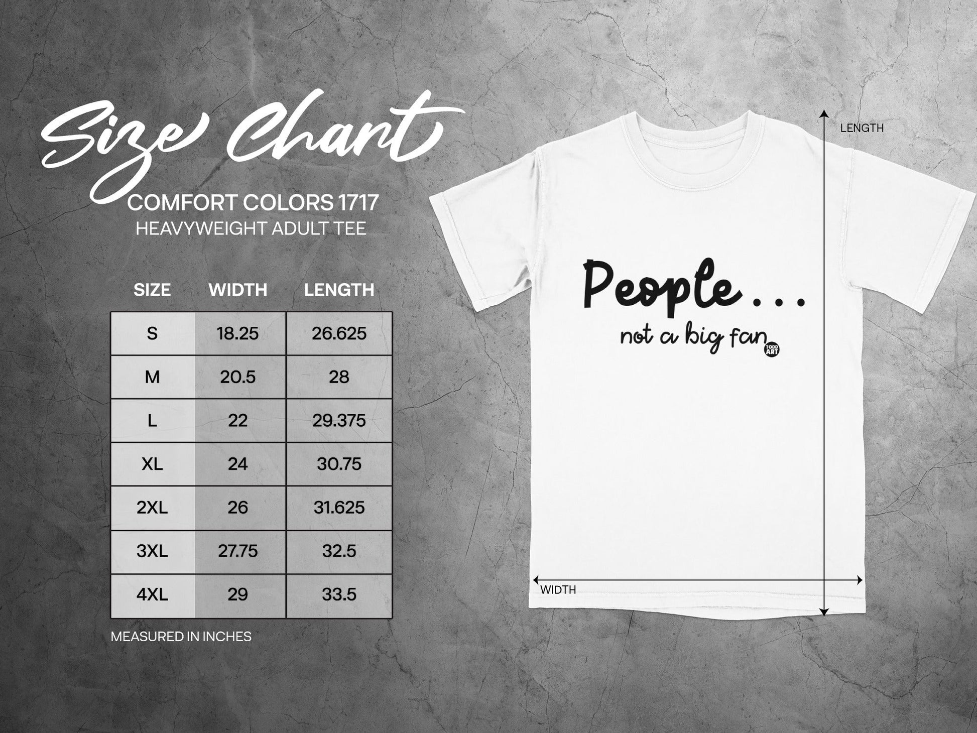 People Not a Big Fan Comfort Colors Adult Tee