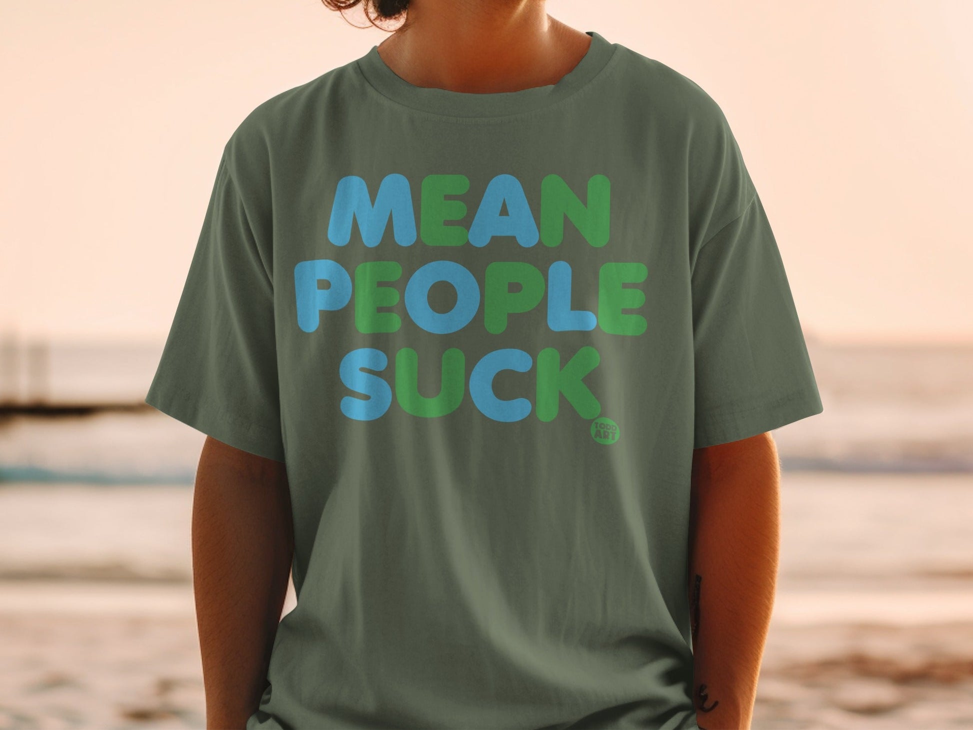Mean People Suck Graphic Tee Shirt for Casual Use