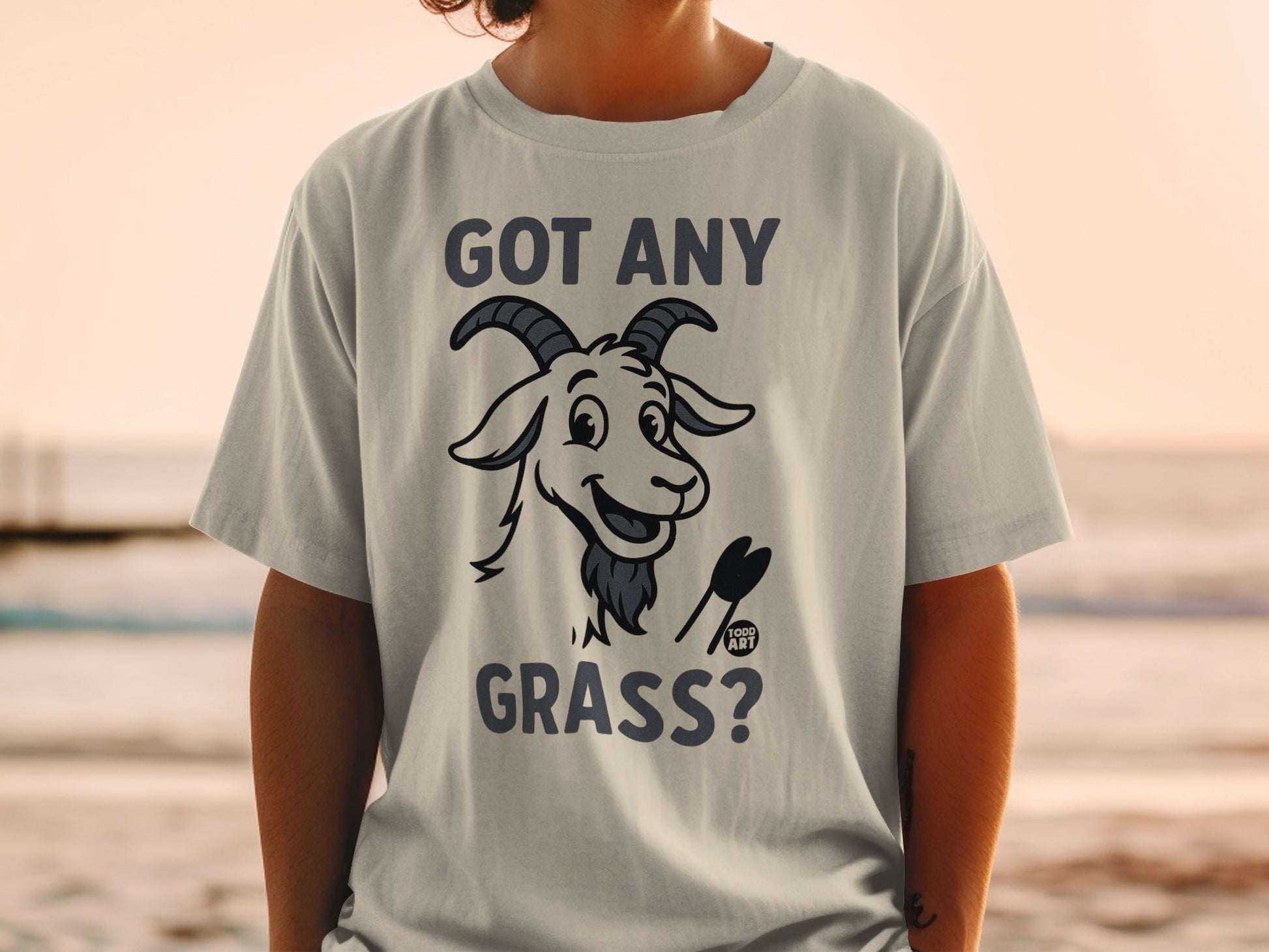 Got Any Grass Goat Graphic Tee Shirt Fun Product