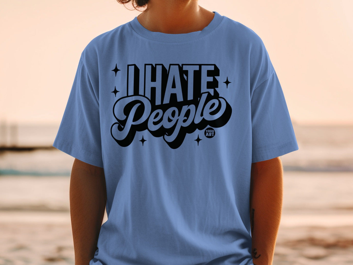 I Hate People Graphic Design Statement T-Shirt