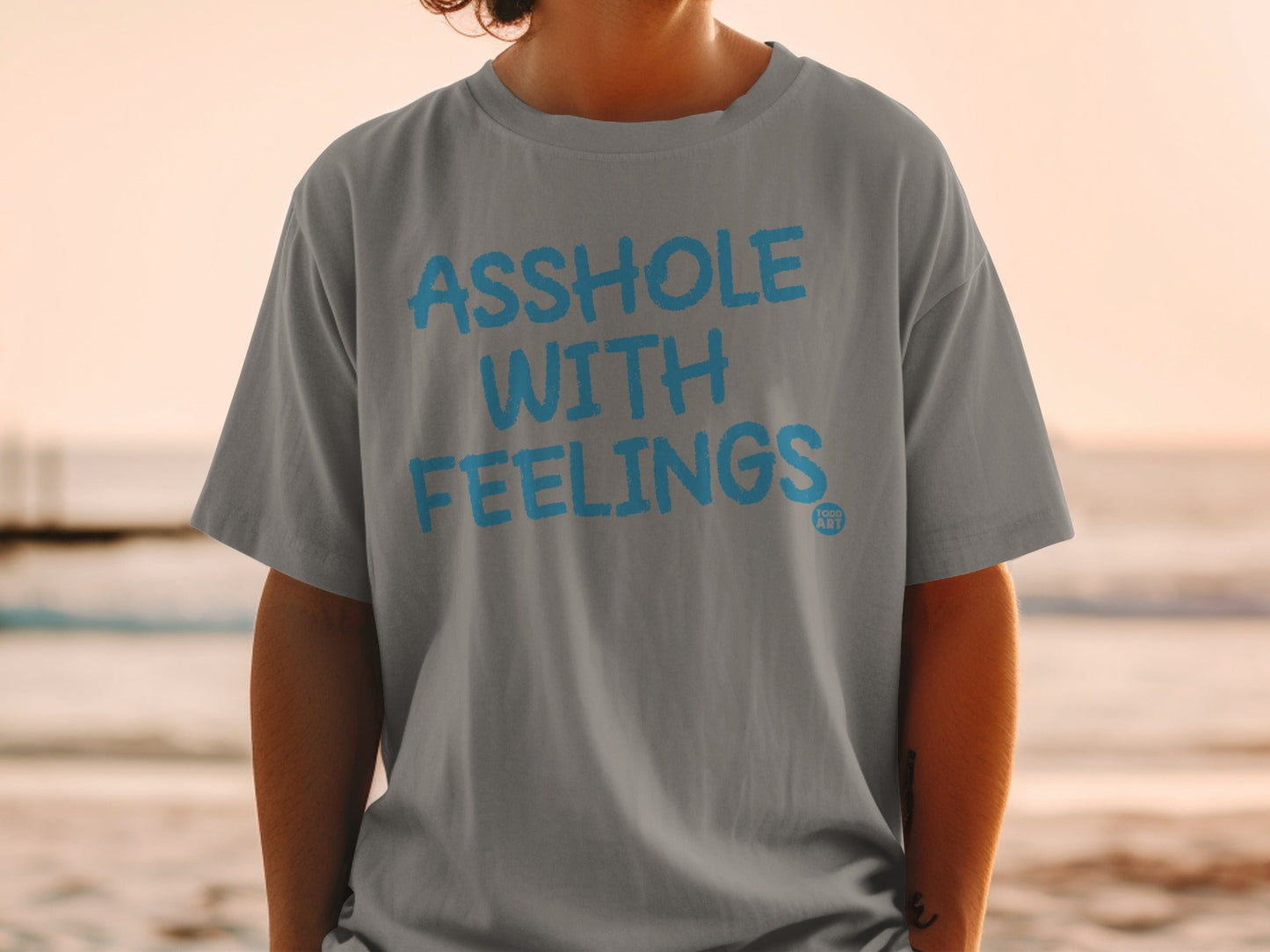 Asshole With Feelings Funny Graphic T-shirt