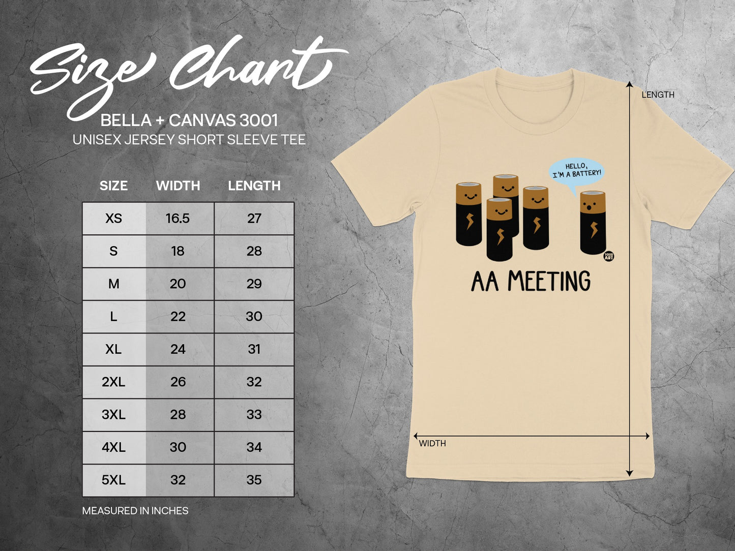 AA Meeting Hello I Am a Battery Design Tee