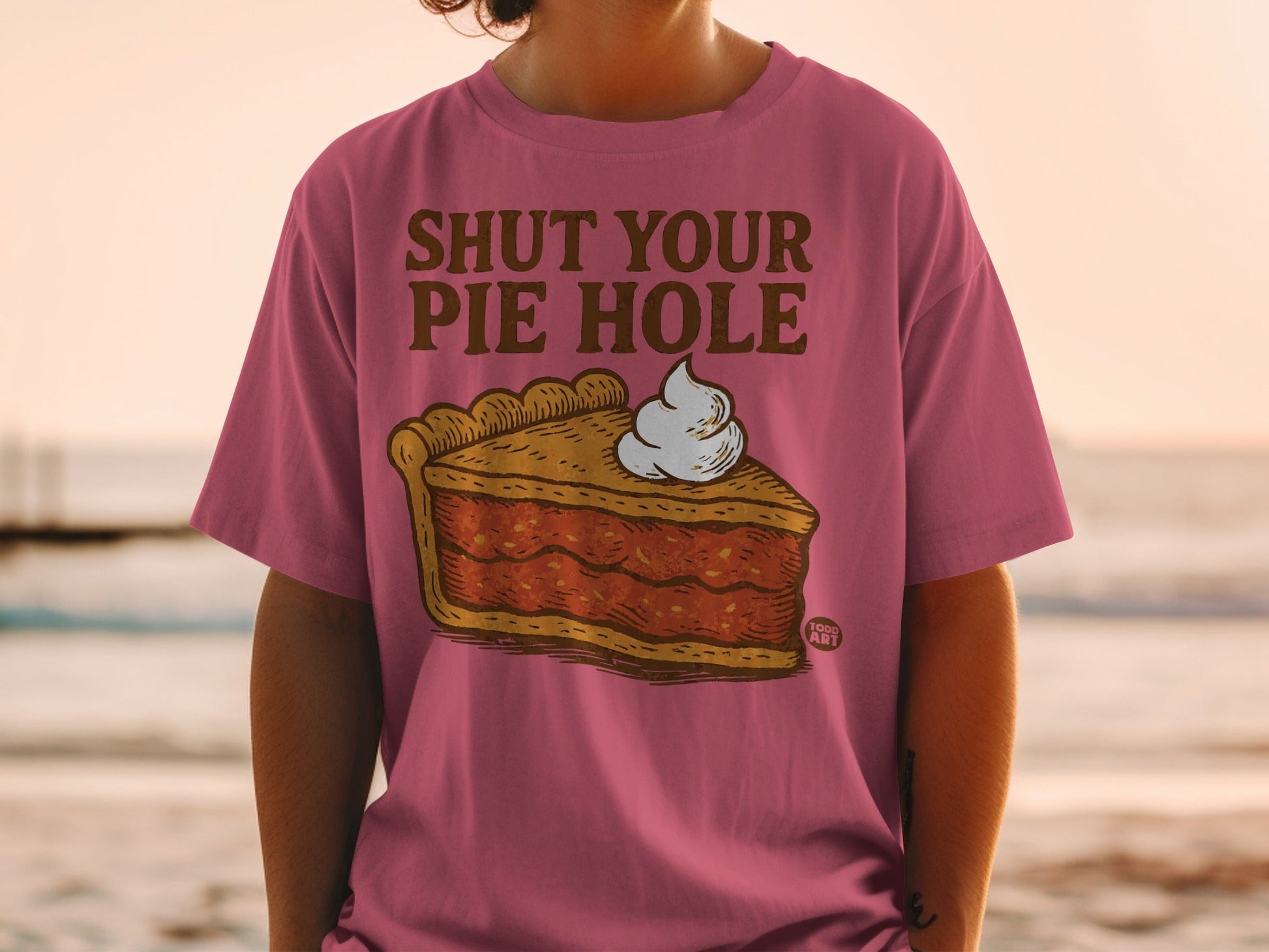 Shut Your Pie Hole Graphic T-Shirt for Humor Lovers