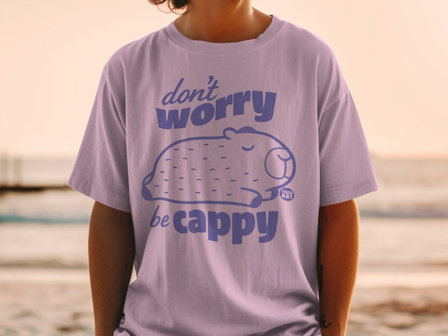 Don't Worry Be Cappy Cute Graphic Tee
