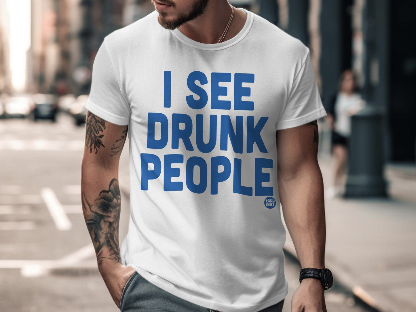 I See Drunk People Funny Statement T-shirt