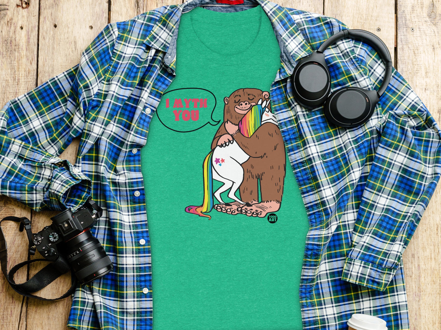 Cute Animal and Rainbow Graphic Tee