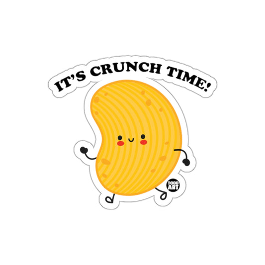 It's Crunch Time Cartoon Potato Chip Sticker